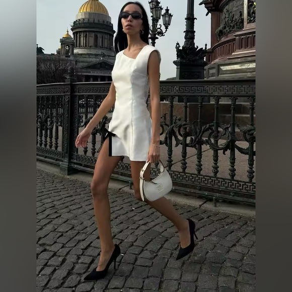 Commense Satin‎ Tank Dress For Women white size XS - Picture 6 of 7